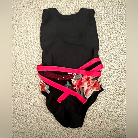 Other Five Dancewear Five The Label Leotard Leo Red Black Crossover